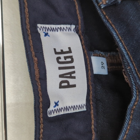 Paige Hoxton Dark Wash High Rise Slim Straight Jean Size 29 - Picture 3 of 8